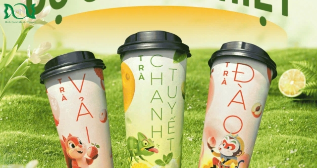 Trà ly giấy vị trái cây